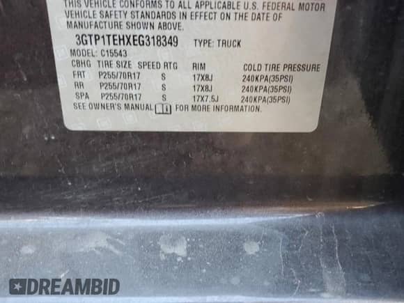 2014 GMC Sierra 1500 с VIN 3GTP1TEHXEG318349, выставлен на аукционе Copart как лот 68348594 с пробегом 110 815 миль миль и Списание • Salvage title. История ставок и продаж доступна на DreamBid. Изображение 12.