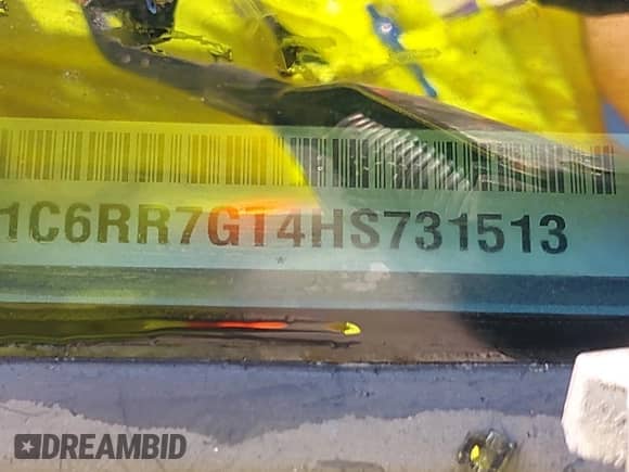 2017 Ram 1500 SLT with VIN 1C6RR7GT4HS731513, listed as a IAAI auction lot 43470494 with 76,579 mi miles and . Bid and sale history available at DreamBid. Image 9.