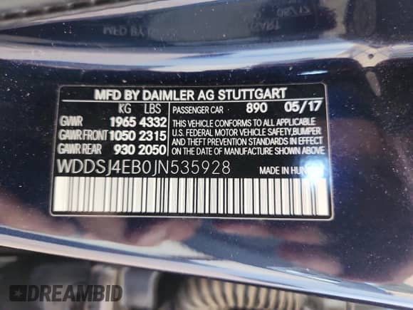 2018 Mercedes-Benz CLA 250 с VIN WDDSJ4EB0JN535928, выставлен на аукционе Copart как лот 85283405 с пробегом 27 901 миль миль и Списание • Salvage title. История ставок и продаж доступна на DreamBid. Изображение 12.