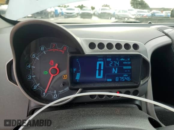 2015 Chevrolet Sonic LTZ with VIN 1G1JE5SB8F4187841, listed as a Copart auction lot 80360905 with 87,546 mi miles and Salvage title. Bid and sale history available at DreamBid. Image 9.