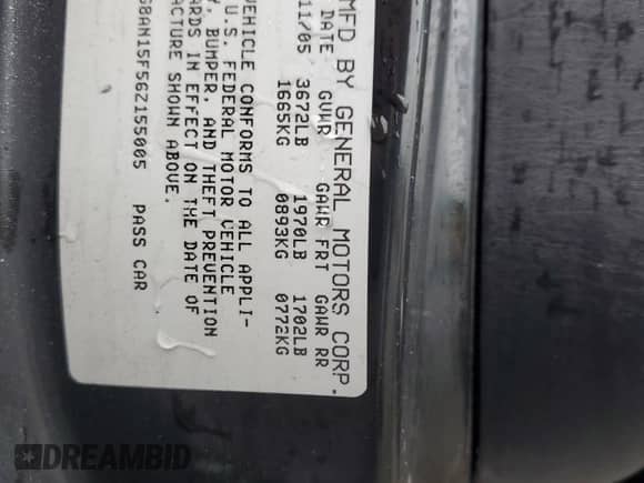 2006 Saturn ION with VIN 1G8AN15F56Z155005, listed as a Copart auction lot 62636295 with 140,190 mi miles and Non repairable. Bid and sale history available at DreamBid. Image 13.