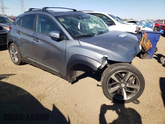 2020 Hyundai Kona Limited with VIN KM8K3CA54LU541671, listed as a Copart auction lot 77572194 with Not provided miles and Salvage title. Bid and sale history available at DreamBid. Image 4.