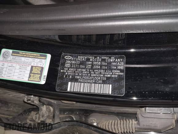 2023 Hyundai Elantra Limited с VIN KMHLP4AGXPU504159, выставлен на аукционе IAAI как лот 42703032 с пробегом 22 329 миль миль и . История ставок и продаж доступна на DreamBid. Изображение 9.