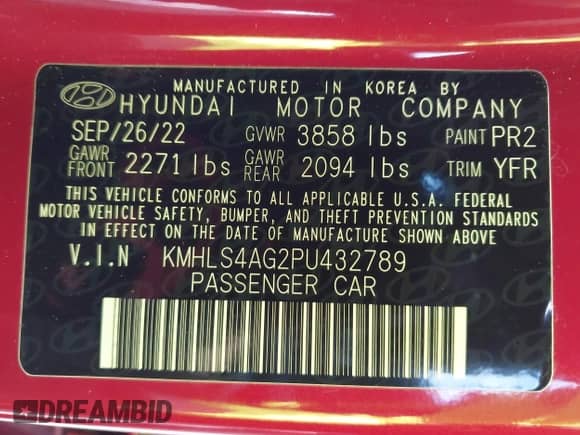 2023 Hyundai Elantra SEL с VIN KMHLS4AG2PU432789, выставлен на аукционе IAAI как лот 41209555 с пробегом 24 390 миль миль и . История ставок и продаж доступна на DreamBid. Изображение 9.