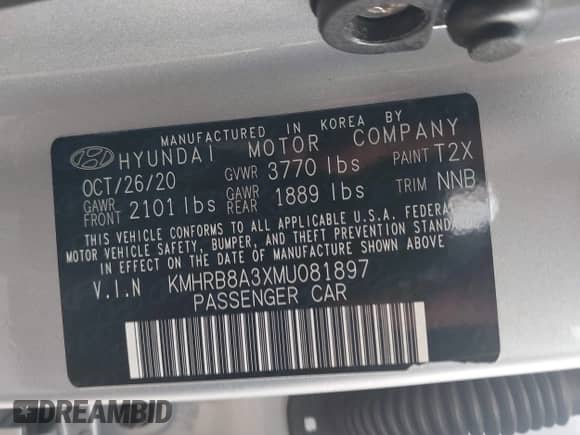 2021 Hyundai Venue SE с VIN KMHRB8A3XMU081897, выставлен на аукционе IAAI как лот 43142951 с пробегом 36 594 миль миль и . История ставок и продаж доступна на DreamBid. Изображение 9.