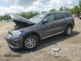 2021 Dodge Durango SXT Plus with VIN 1C4RDJAG7MC836695, listed as a Copart auction lot 59144295 with 103,218 mi miles and Salvage title. Bid and sale history available at DreamBid. Image 1.