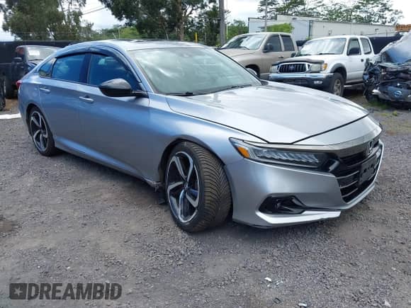 2021 Honda Accord Sport с VIN 1HGCV2F38MA004763, выставлен на аукционе IAAI как лот 43145663 с пробегом 60 607 миль миль и . История ставок и продаж доступна на DreamBid. Изображение 1.
