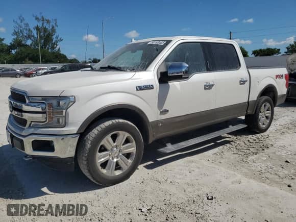 2018 Ford F-150 XL with VIN 1FTEW1E56JFE25462, listed as a Copart auction lot 80193455 with 125,814 mi miles and Salvage title. Bid and sale history available at DreamBid. Image 1.