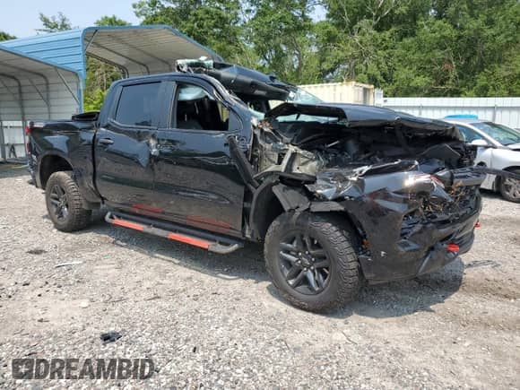 2024 Chevrolet Silverado 1500 Custom Trail Boss with VIN 3GCPDCEK9RG328282, listed as a Copart auction lot 59040895 with Not provided miles and Salvage title. Bid and sale history available at DreamBid. Image 4.