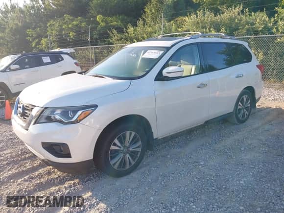 2017 Nissan Pathfinder S with VIN 5N1DR2MN1HC634528, listed as a IAAI auction lot 42763603 with 158,000 mi miles and . Bid and sale history available at DreamBid. Image 2.