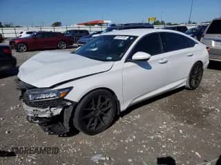 2018 Honda Accord Sport with VIN 1HGCV1E37JA220840, listed as a Copart auction lot 58579745 with 91,473 mi miles and Salvage title. Bid and sale history available at DreamBid. Image 1.