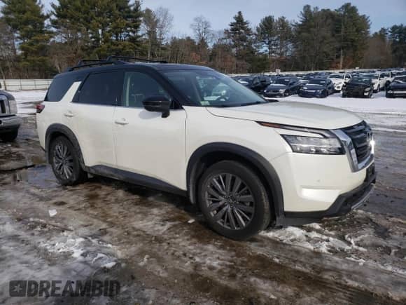 2024 Nissan Pathfinder SL with VIN 5N1DR3CD3RC247785, listed as a Copart auction lot 42151275 with 19,772 mi miles and Salvage title. Bid and sale history available at DreamBid. Image 4.