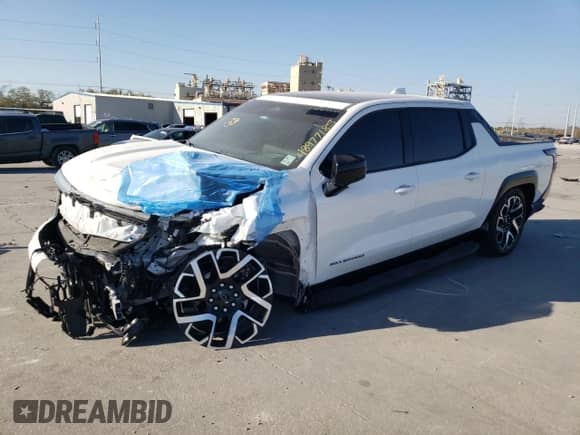 2024 Chevrolet Silverado EV RST с VIN 1GC40ZEL3RU302266, выставлен на аукционе Copart как лот 48977185 с пробегом Не указан миль и Списание • Salvage title. История ставок и продаж доступна на DreamBid. Изображение 1.