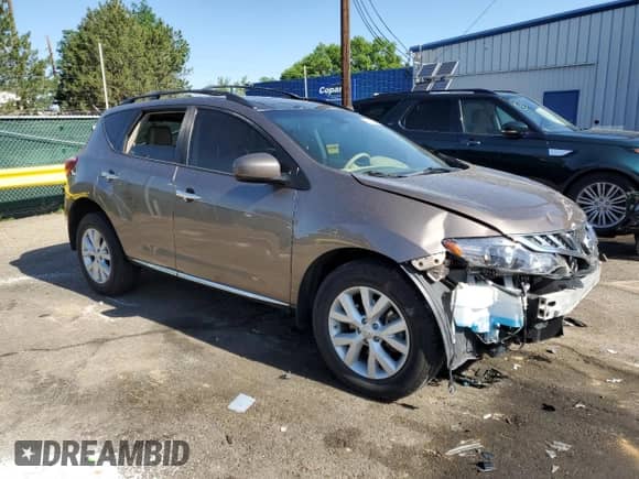 2012 Nissan Murano SL with VIN JN8AZ1MW8CW201486, listed as a Copart auction lot 60975505 with 145,092 mi miles and Salvage title. Bid and sale history available at DreamBid. Image 4.