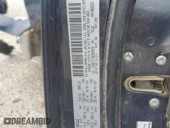 2019 Ram 1500 SLT с VIN 1C6RR7TT3KS690370, выставлен на аукционе Copart как лот 58249405 с пробегом 88 166 миль миль и Списание • Salvage title. История ставок и продаж доступна на DreamBid. Изображение 12.