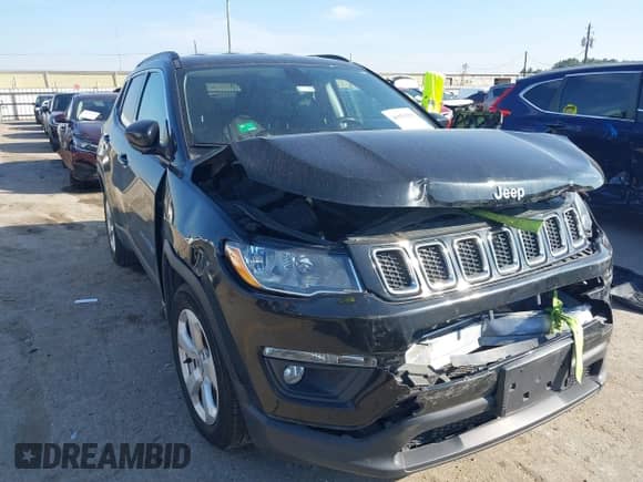 2020 Jeep Compass Latitude with VIN 3C4NJCBB7LT133977, listed as a IAAI auction lot 40950290 with 71,428 mi miles and . Bid and sale history available at DreamBid. Image 1.