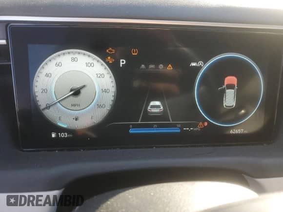 2022 Hyundai Tucson SEL with VIN 5NMJCCAE7NH049243, listed as a Copart auction lot 86437215 with 62,657 mi miles and Salvage title. Bid and sale history available at DreamBid. Image 9.