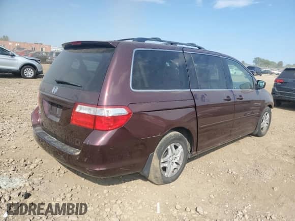 2007 Honda Odyssey EX z VIN 5FNRL38467B040375, wystawiony jako Copart lot #71328665 z przebiegiem 142 592 mil mil oraz Szkoda całkowita • Salvage title. Historia ofert i sprzedaży dostępna na DreamBid. Obrazek 3.