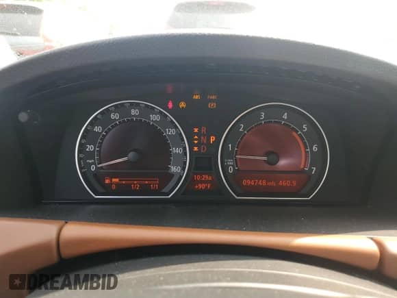 2005 BMW 7 Series 745Li with VIN WBAGN63535DS60710, listed as a Copart auction lot 58921295 with 94,748 mi miles and Salvage title. Bid and sale history available at DreamBid. Image 9.