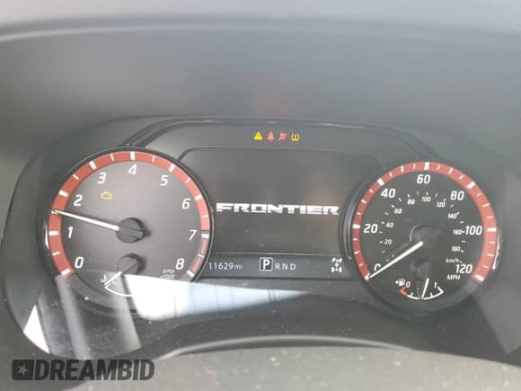 2025 Nissan Frontier Pro-4X with VIN 1N6ED1EK2SN614030, listed as a Copart auction lot 72075145 with 11,629 mi miles and Salvage title. Bid and sale history available at DreamBid. Image 9.