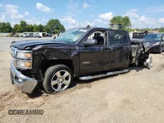 2015 Chevrolet Silverado 1500 LT with VIN 3GCPCREC2FG537809, listed as a Copart auction lot 80128875 with 124,410 mi miles and Salvage title. Bid and sale history available at DreamBid. Image 1.