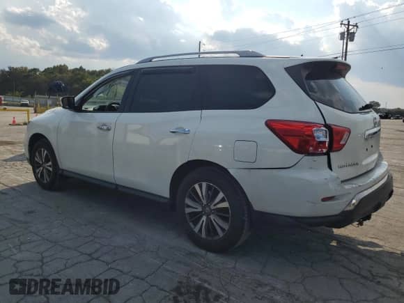 2017 Nissan Pathfinder SV with VIN 5N1DR2MM2HC913204, listed as a Copart auction lot 80472595 with 125,897 mi miles and Salvage title. Bid and sale history available at DreamBid. Image 2.