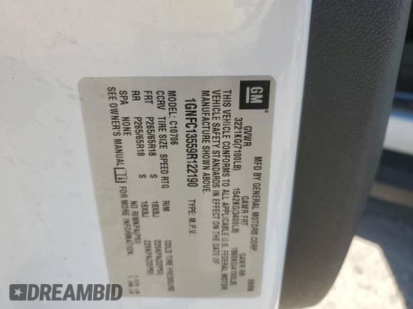 2009 Chevrolet Tahoe z VIN 1GNFC13559R122190, wystawiony jako Copart lot #48349435 z przebiegiem 262 404 mil mil oraz Czysty tytuł • Clean title. Historia ofert i sprzedaży dostępna na DreamBid. Obrazek 13.