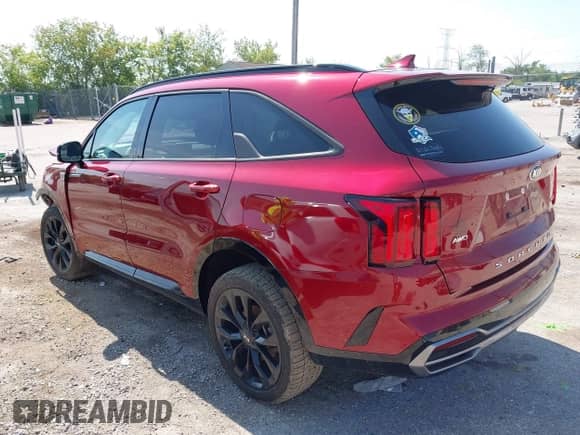 2021 Kia Sorento SX Prestige X-Line with VIN 5XYRKDLF6MG028152, listed as a IAAI auction lot 42736579 with 66,544 mi miles and . Bid and sale history available at DreamBid. Image 3.