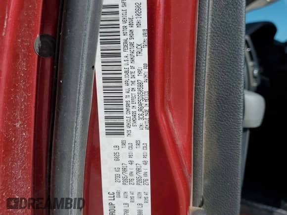 2013 Ram 1500 Tradesman with VIN 3C6JR6AP5DG505887, listed as a Copart auction lot 57389724 with 169,083 mi miles and Salvage title. Bid and sale history available at DreamBid. Image 14.