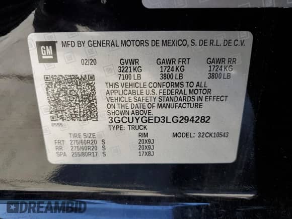 2020 Chevrolet Silverado 1500 LTZ с VIN 3GCUYGED3LG294282, выставлен на аукционе Copart как лот 84797394 с пробегом Не указан миль и Списание • Salvage title. История ставок и продаж доступна на DreamBid. Изображение 12.