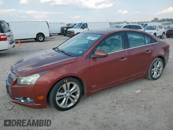 2012 Chevrolet Cruze LTZ with VIN 1G1PH5SC3C7353445, listed as a Copart auction lot 81925535 with 76,294 mi miles and Salvage title. Bid and sale history available at DreamBid. Image 1.