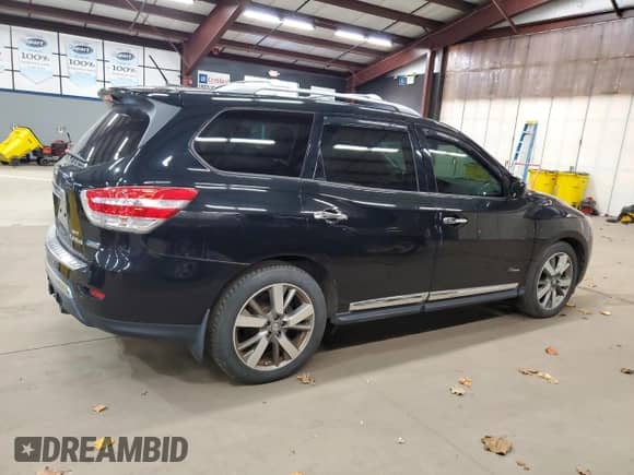 2014 Nissan Pathfinder Platinum Hybrid with VIN 5N1CR2MM4EC656957, listed as a Copart auction lot 90468505 with 114,242 mi miles and Clean title. Bid and sale history available at DreamBid. Image 3.