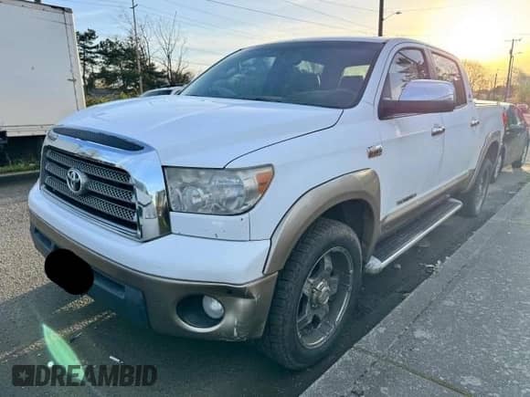 2008 Toyota Tundra Limited z VIN 5TFDV58168X073440, wystawiony jako Copart lot #52966805 z przebiegiem Nie podano mil oraz Czysty tytuł • Clean title. Historia ofert i sprzedaży dostępna na DreamBid. Obrazek 2.