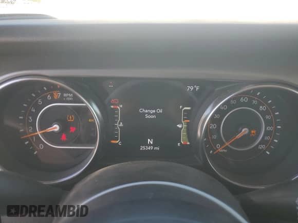 2021 Jeep Wrangler Sport S with VIN 1C4GJXAG9MW738821, listed as a Copart auction lot 80473125 with 25,349 mi miles and Salvage title. Bid and sale history available at DreamBid. Image 9.