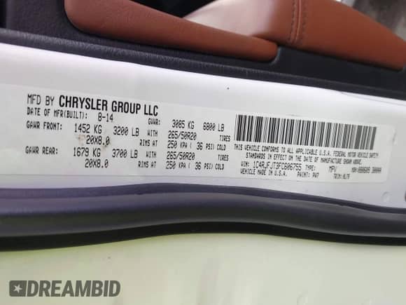 2015 Jeep Grand Cherokee Summit with VIN 1C4RJFJT3FC606755, listed as a IAAI auction lot 43426275 with 70,868 mi miles and . Bid and sale history available at DreamBid. Image 9.