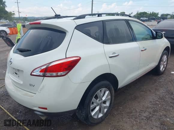 2011 Nissan Murano SL with VIN JN8AZ1MU8BW062280, listed as a IAAI auction lot 42998800 with 213,177 mi miles and . Bid and sale history available at DreamBid. Image 4.