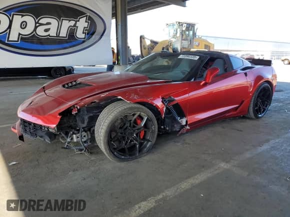 2019 Chevrolet Corvette Z06 3LZ with VIN 1G1YU2D67K5606590, listed as a Copart auction lot 72090335 with 60,275 mi miles and Salvage title. Bid and sale history available at DreamBid. Image 1.