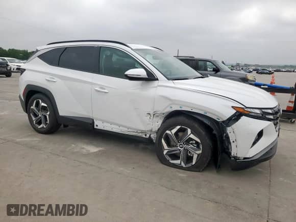 2024 Hyundai Tucson SEL with VIN 5NMJF3DE3RH415420, listed as a Copart auction lot 57657785 with 2,096 mi miles and Salvage title. Bid and sale history available at DreamBid. Image 4.