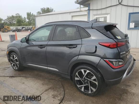 2022 Hyundai Kona Limited z VIN KM8K5CA33NU845456, wystawiony jako Copart lot #67202805 z przebiegiem 42 739 mil mil oraz Szkoda całkowita • Salvage title. Historia ofert i sprzedaży dostępna na DreamBid. Obrazek 2.