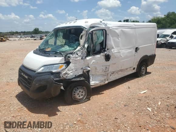 2024 Ram ProMaster Cargo Tradesman with VIN 3C6LRVAG0RE145207, listed as a Copart auction lot 61849365 with Not provided miles and Salvage title. Bid and sale history available at DreamBid. Image 1.