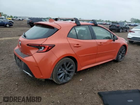 2025 Toyota Corolla XSE with VIN JTNC4MBE6S3233735, listed as a Copart auction lot 57601165 with 6,375 mi miles and Salvage title. Bid and sale history available at DreamBid. Image 3.