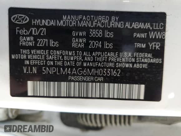 2021 Hyundai Elantra SEL с VIN 5NPLM4AG6MH033162, выставлен на аукционе Copart как лот 90428515 с пробегом 134 021 миль миль и Чистый • Clean title. История ставок и продаж доступна на DreamBid. Изображение 12.