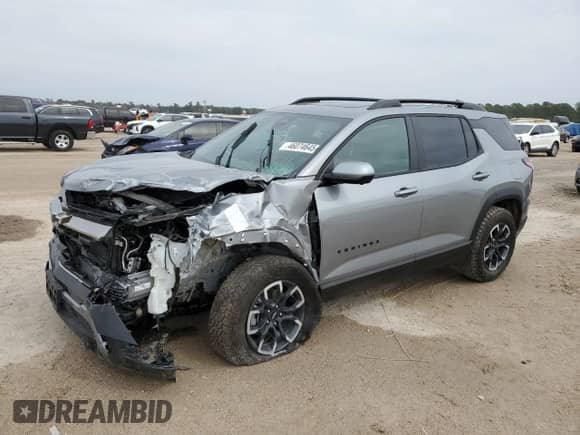 2025 Chevrolet Equinox FWD ACTIV с VIN 3GNAXKEG6SL144022, выставлен на аукционе Copart как лот 46074645 с пробегом 4 252 миль миль и Списание • Salvage title. История ставок и продаж доступна на DreamBid. Изображение 1.
