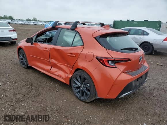 2025 Toyota Corolla XSE with VIN JTNC4MBE6S3233735, listed as a Copart auction lot 57601165 with 6,375 mi miles and Salvage title. Bid and sale history available at DreamBid. Image 2.