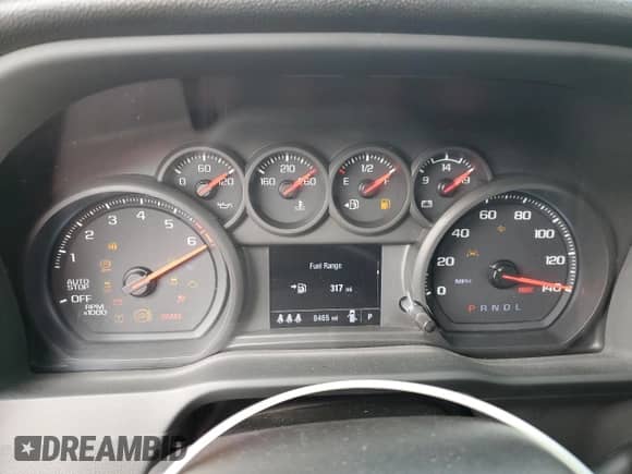 2024 Chevrolet Silverado 1500 Custom with VIN 3GCPABEK2RG394255, listed as a Copart auction lot 82154585 with 8,465 mi miles and Salvage title. Bid and sale history available at DreamBid. Image 9.
