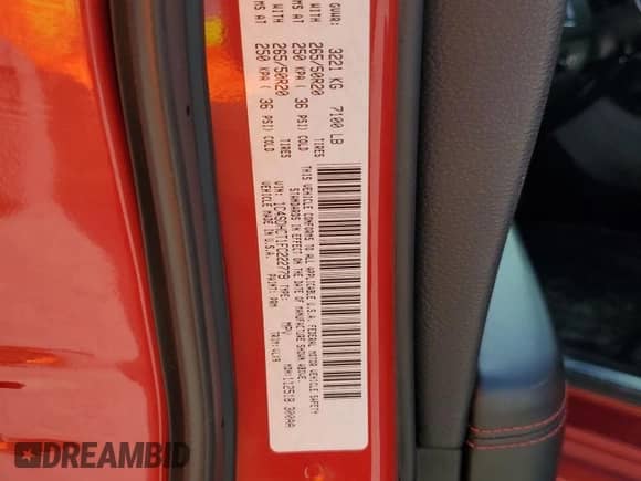 2015 Dodge Durango R/T with VIN 1C4SDHCT1FC222779, listed as a Copart auction lot 60048915 with 211,275 mi miles and Salvage title. Bid and sale history available at DreamBid. Image 14.