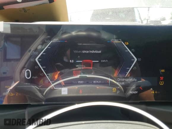 2024 BMW i4 eDrive35 with VIN WBY43AW05RFT55891, listed as a Copart auction lot 66478405 with 8,583 mi miles and Salvage title. Bid and sale history available at DreamBid. Image 9.