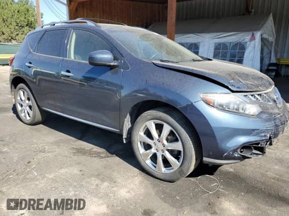 2013 Nissan Murano LE with VIN JN8AZ1MW2DW317865, listed as a Copart auction lot 69411855 with 102,410 mi miles and Salvage title. Bid and sale history available at DreamBid. Image 4.