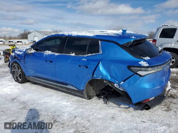 2024 Chevrolet Equinox EV LT с VIN 3GN7DMRP7RS255719, выставлен на аукционе Copart как лот 45655605 с пробегом 6 641 миль миль и Списание • Salvage title. История ставок и продаж доступна на DreamBid. Изображение 2.