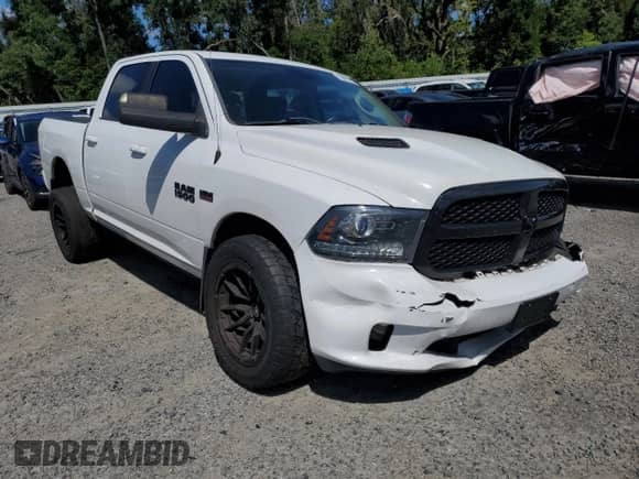 2017 Ram 1500 Night with VIN 1C6RR7MT2HS614159, listed as a Copart auction lot 70697725 with 128,827 mi miles and Salvage title. Bid and sale history available at DreamBid. Image 4.